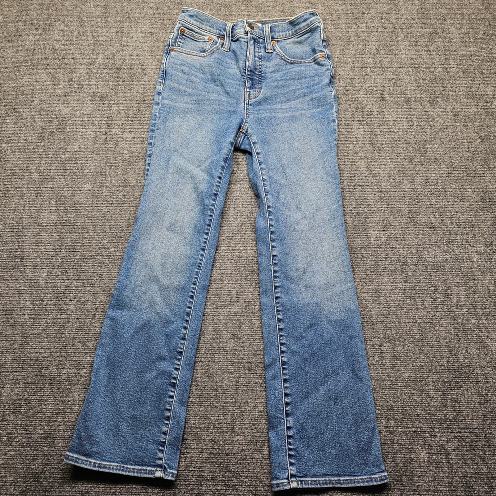 Madewell Cali Demi-Boot Jeans Blue Medium Wash High Rise Size 25